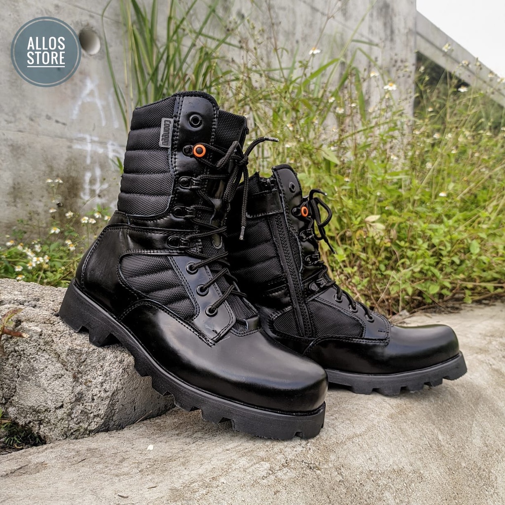 SEPATU PDL JATAH TNI AU KULIT KOMBINASI CORDURA SEPATU PDL PRIA TNI POLRI SEPATU PDL SATPAM KULIT SE