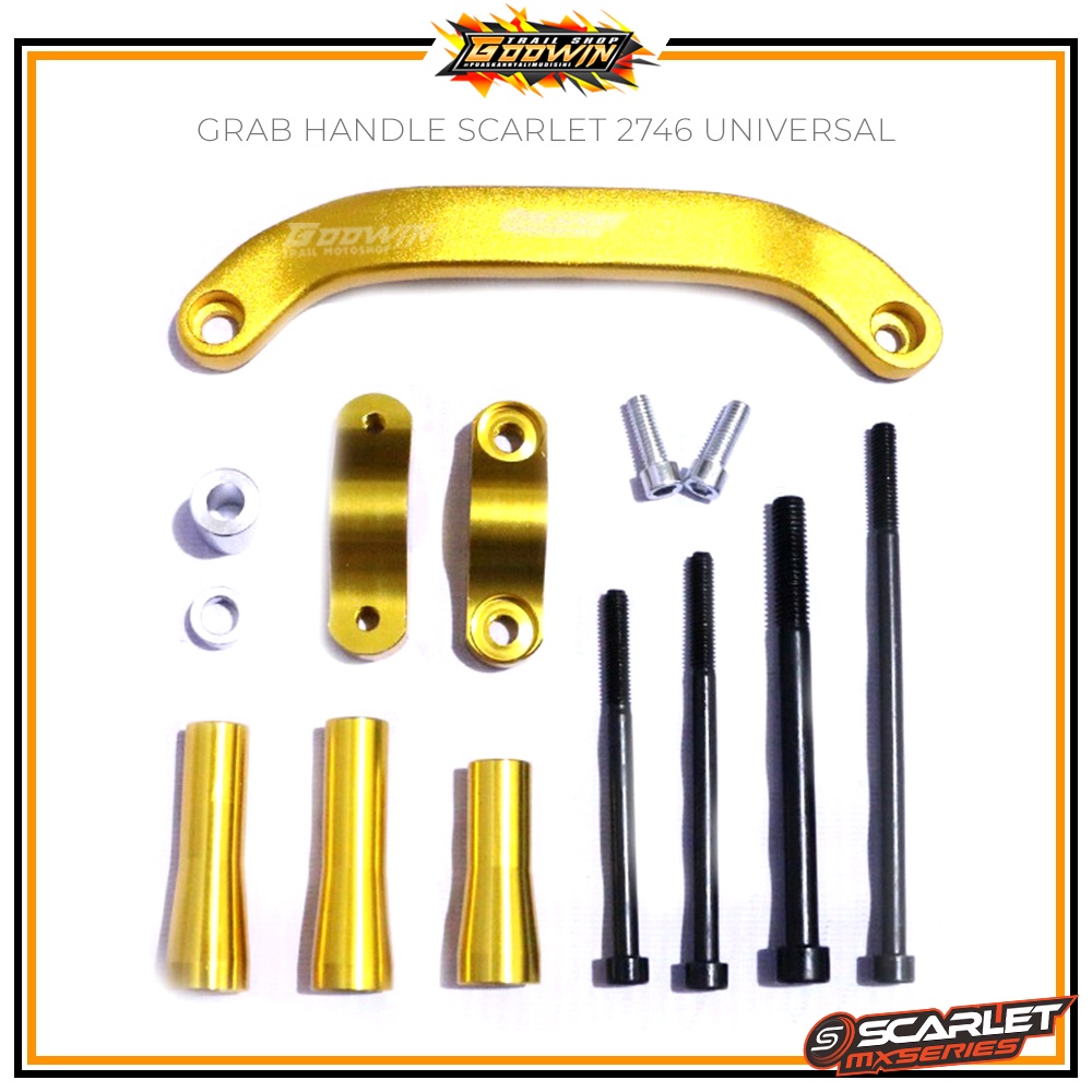 GRAB HANDLE SCARLET CRF 150L KLX WR 155 CNC Pegangan Body Motor Trail Scarlet Racing Universal