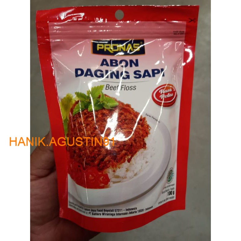 

Pronas Abon Daging Sapi Pedas Pouch 100gr SS91