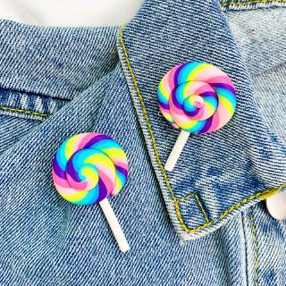 Bros Bentuk Lolipop Jepang  Bahan Keramik  Warna  Pelangi 