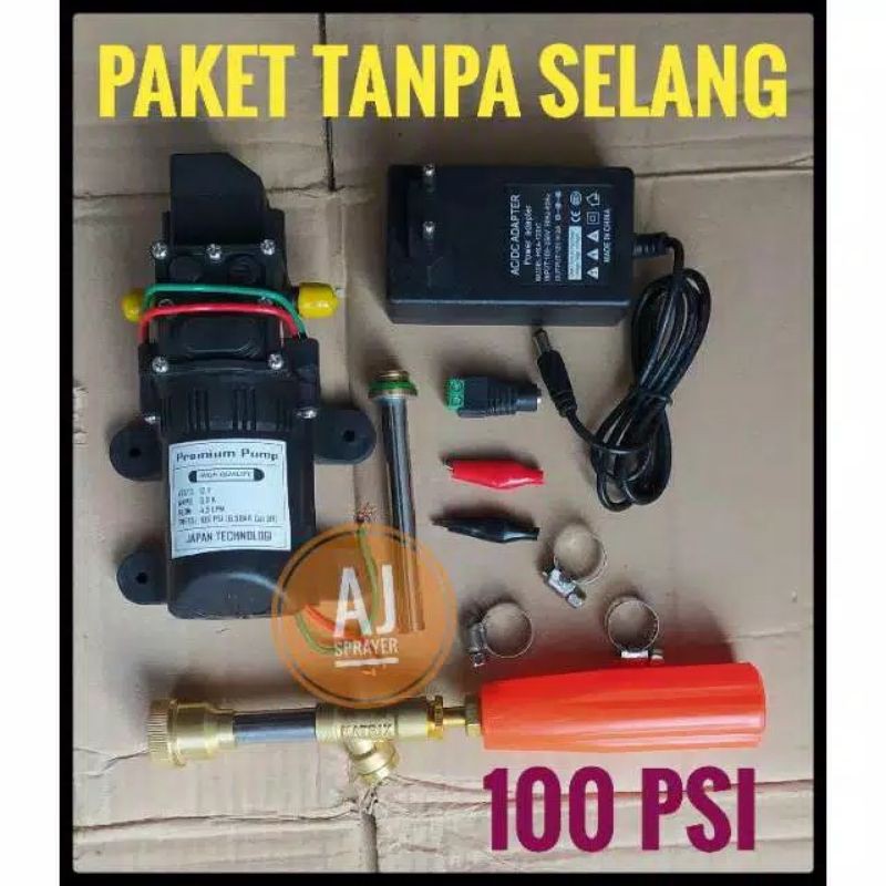 Paket Steam Pompa DC Tanpa Selang Doormears Alat Cuci Motor Steam