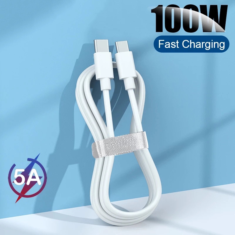 [100W PD USB C To USB Type C Cable PD Fast Charger Cord] [USB-C Type-c Cable For Xiaomi Mi Note 10 Samsung s21 Huawei Macbook iPad]