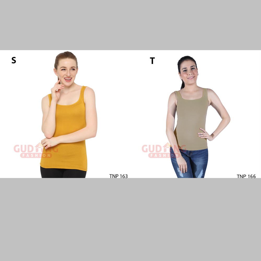 Tank Top Spandek Tali Besar Dalaman Wanita - Banyak Pilihan Warna (COMB)