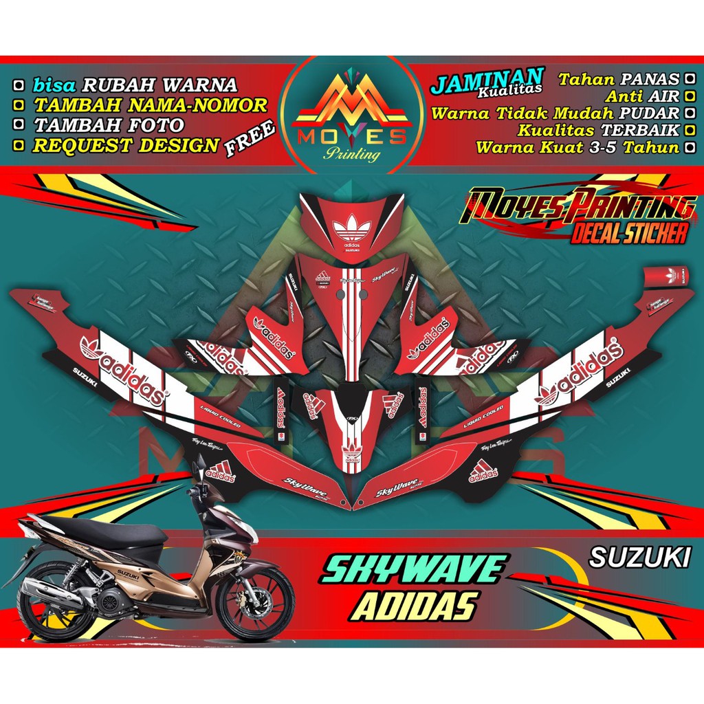 stiker motor skywave stiker skywave full body decal stiker skywave full body
