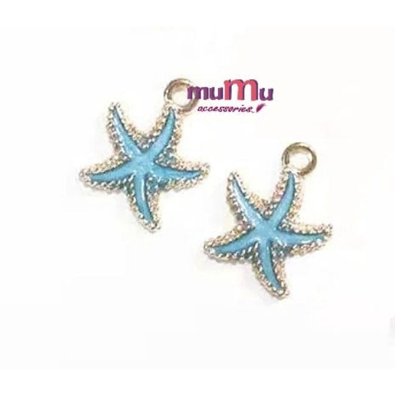 Charm enamel starfish / bintang laut