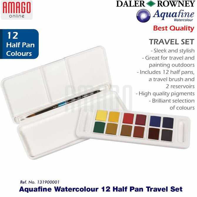 

DALER-ROWNEY - AQUAFINE TRAVEL SET 12 HALF PAN WATERCOLOUR - 131900001