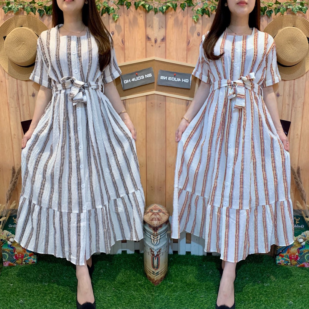 LONG DRESS BUTTON CEY CRINCLE 3013-1 AV