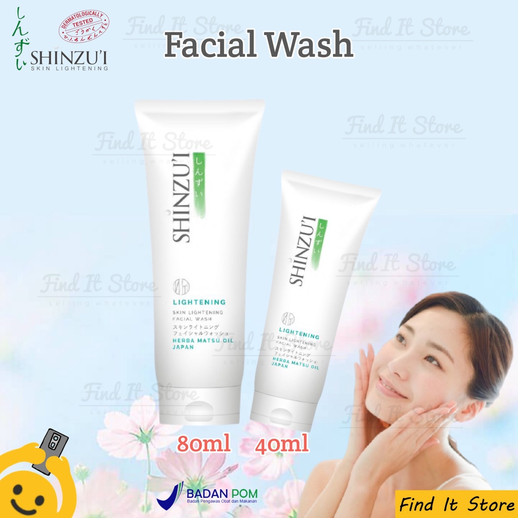 Shinzui Skin Lightening Facial Wash | Acne Facial Wash | Sabun Wajah Herba Matsu Oil BPOM