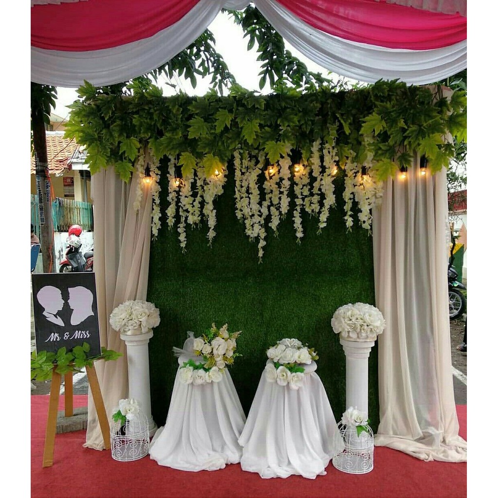 Bunga Wisteria Dekorasi/Bunga Westeria Jumbo/Bunga Juntai Dekorasi Pelaminan/Bunga Plastik-3