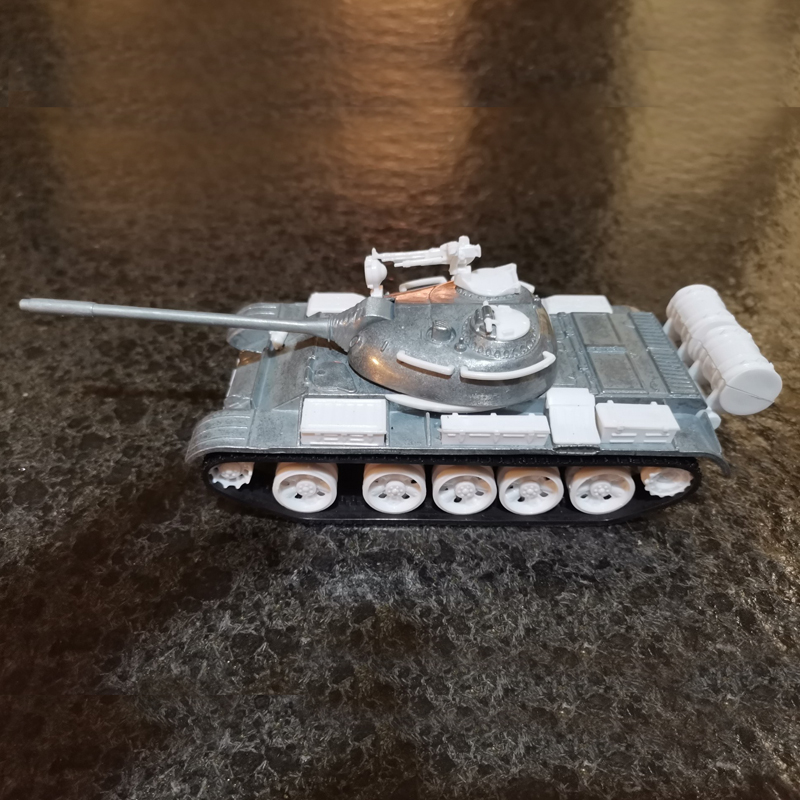 Miniatur Diecast Tank Tempur Soviet T55 T-55 MBT Skala 1 / 43 Bahan Alloy Untuk Mainan / Koleksi