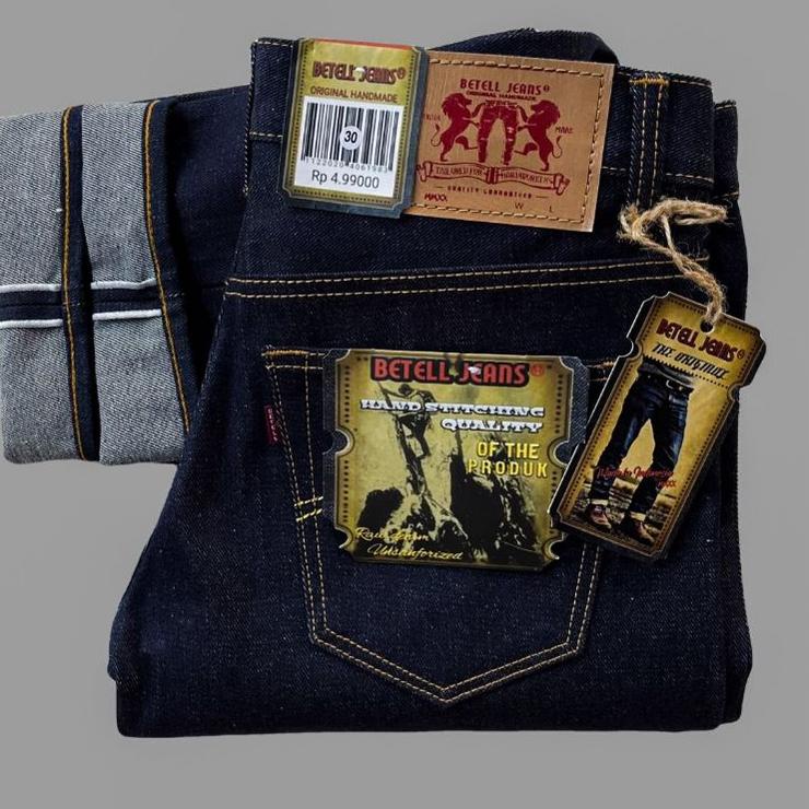 Tidak Diragukan.. CELANA DENIM SELVEDGE KAKU//SELVEDGE 15 OZ//RAW DENIM//DENIM SELVEDGE