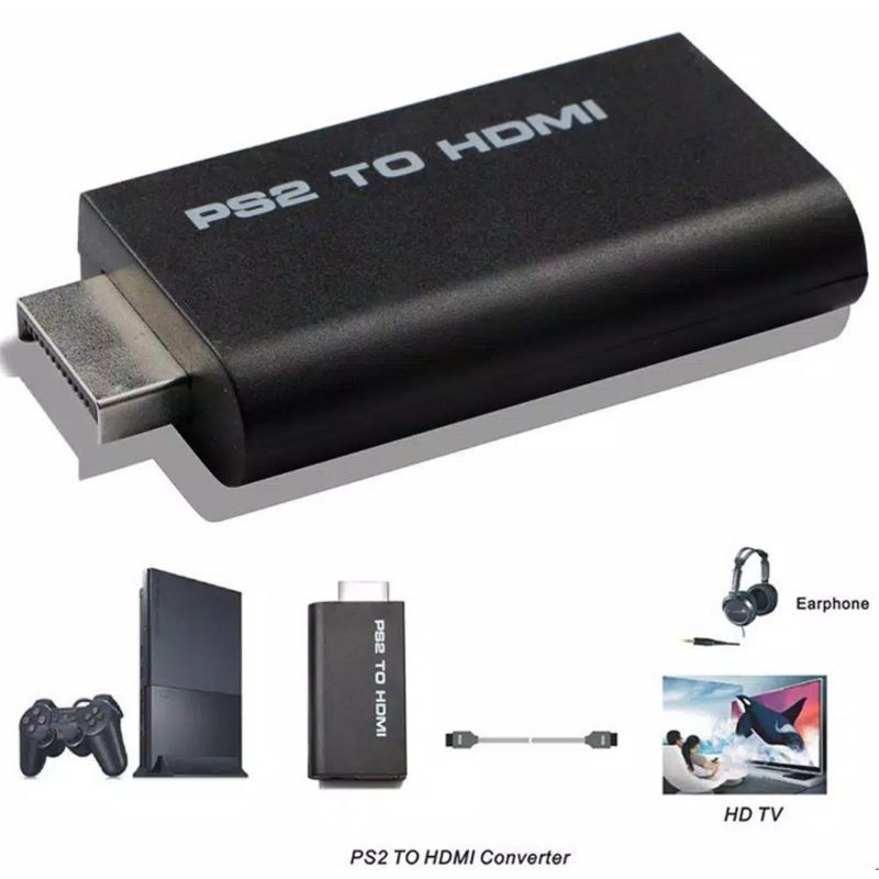 Ps2 To HDMI Adapter Converter Video AV Audio Playstation 2  Ps 2 To HDMI Adaptor Converter Ps2 HDMI