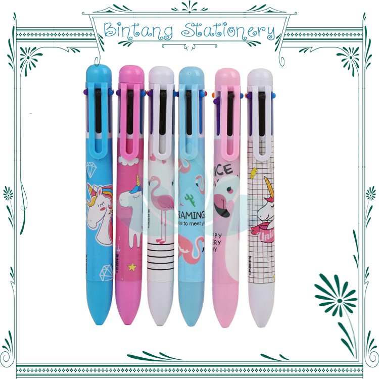 

1 LUSIN ( 12 BIJI ) PULPEN MOTIF 6 WARNA LUCU IMUT / BOLPEN KARAKTER QQ58