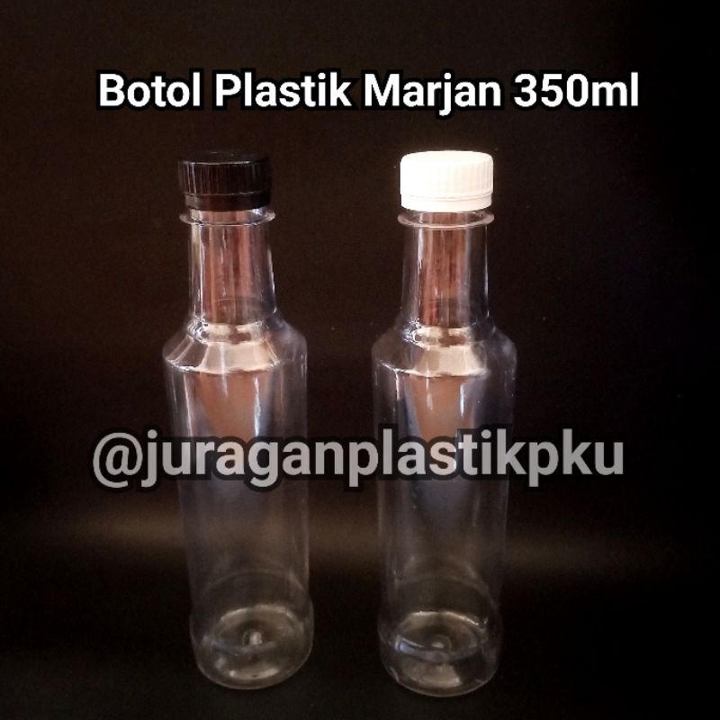 Botol Plastik Marjan 350 ml Tebal | Botol Madu isi 500 gram / Sirup / Minuman 350ml