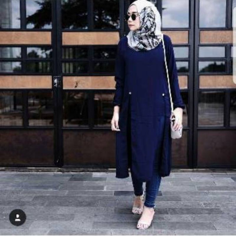 Pevita tunik atasan wanita fashion muslim