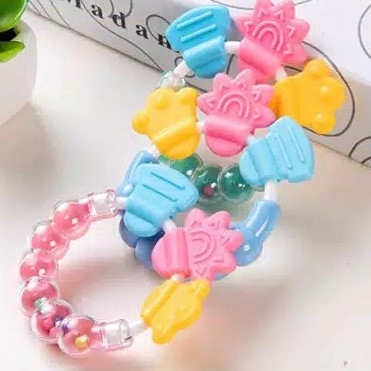 OSM - M626 Mainan Rattle Genggam Bayi Gigitan Empeng Buah Plastik / Teether Gelatin / Gigitan Bayi-6
