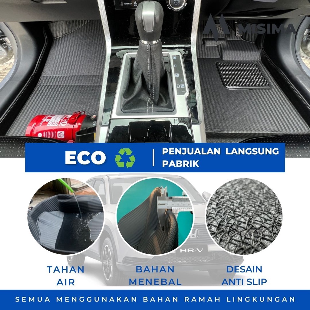 Karpet Mobil / Car Mats 5D All New Avanza/Xenia/Veloz Motif Carbon Premium