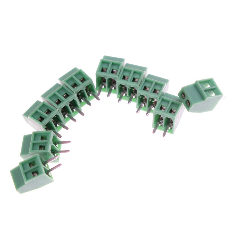 10pcs Blok Terminal Sekrup PCB Universal 2 Tiang KF128