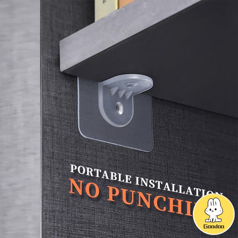 Self-adhesive Wall Hanging Hook Free Punch Sticker Transparan Hiasan Dinding Rumah Tangga Hook -Doo