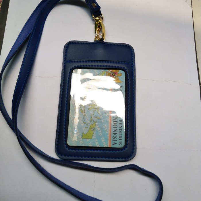

Mantap Name Tag Id Card Holder Kulit Slot 4 Gilaa!!!