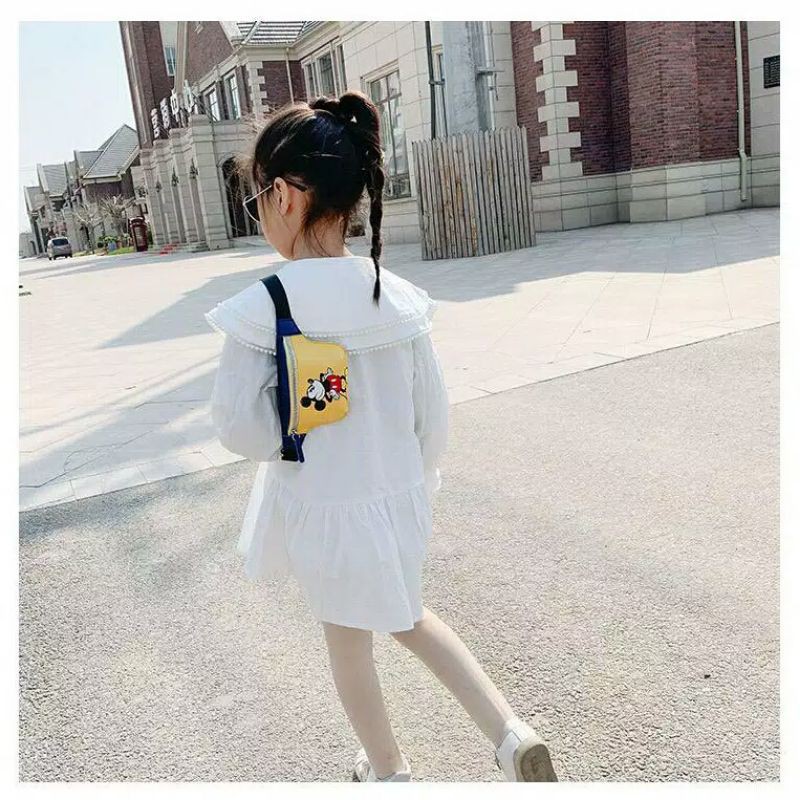 Tas slempang mickey anak /waistbag mickey/waistbag anak