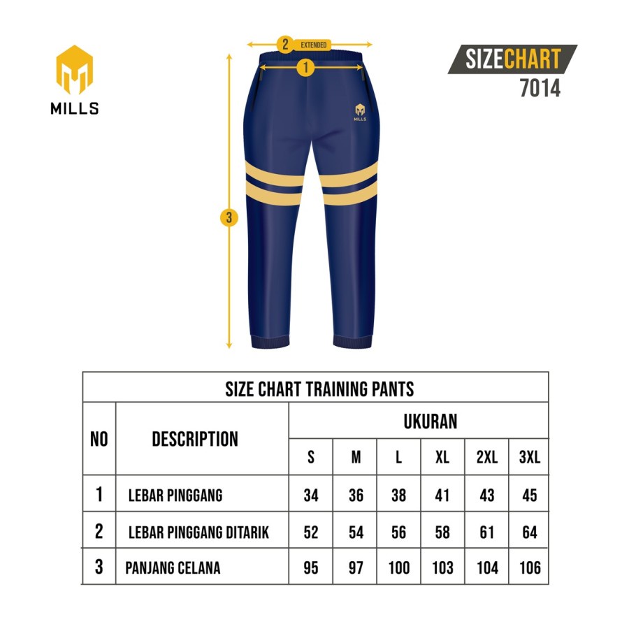 CELANA OLAHRAGA MILLS / MILLS TRACK PANTS REVENGE 1.0 7014