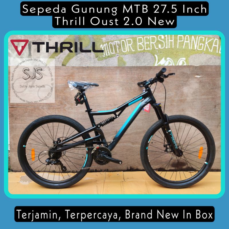 Sepeda Gunung MTB 27.5 Inch THRILL OUST 2.0 Alloy 3x8 Speed Full Suspensi New