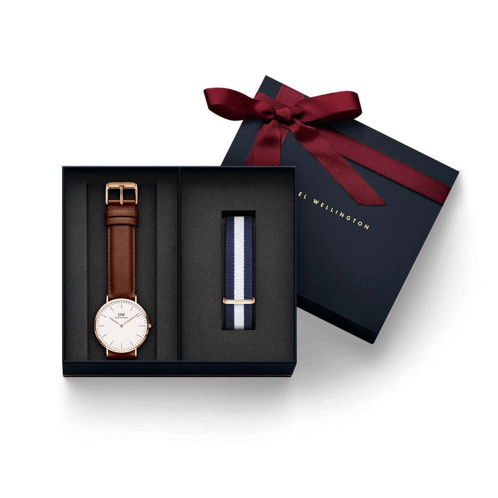 DW ORIGINAL - PAKET GIFT SET (JAM + STRAP)