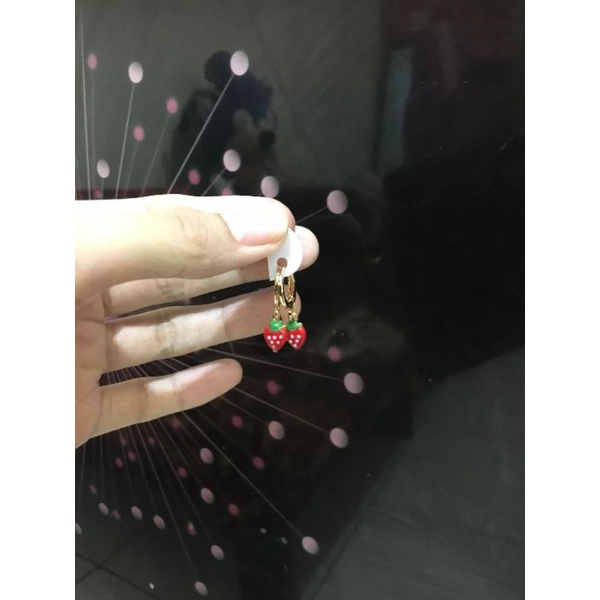 ANTING ANAK STROWBERY GOLD 24K