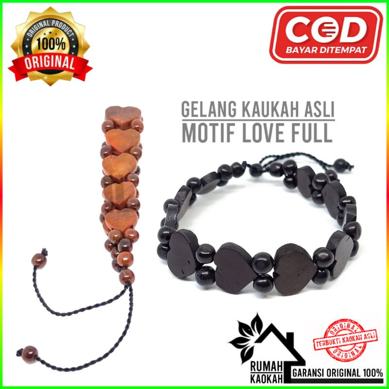 Gelang Kokka Kaukah Kaokah Kokah Asli 100% Original Murah Motif Love Full