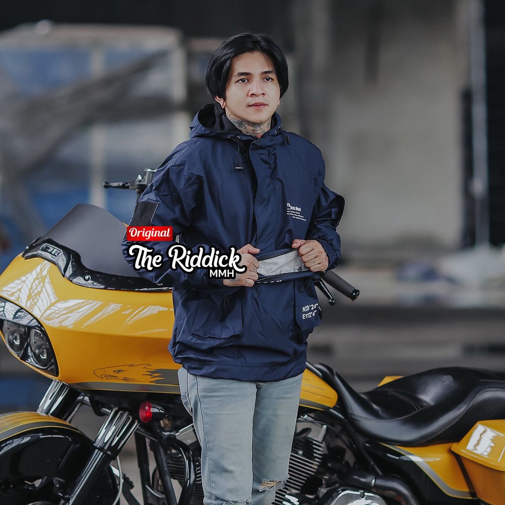 Jaket Parasut Pria Semi Waterproof Jaket Windberaker Harajuku Style