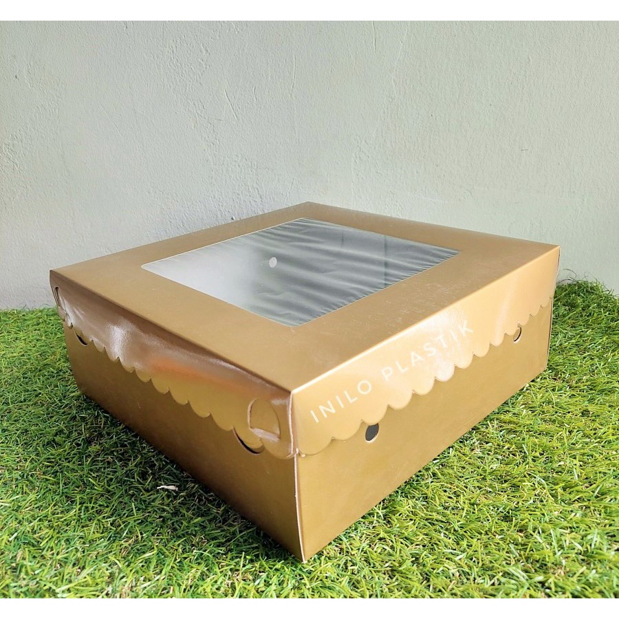 

@10pcs Dus Tart Gold 22x22x8/ Box Kue 22 Cm / Dus Tart 22x22x8 cm