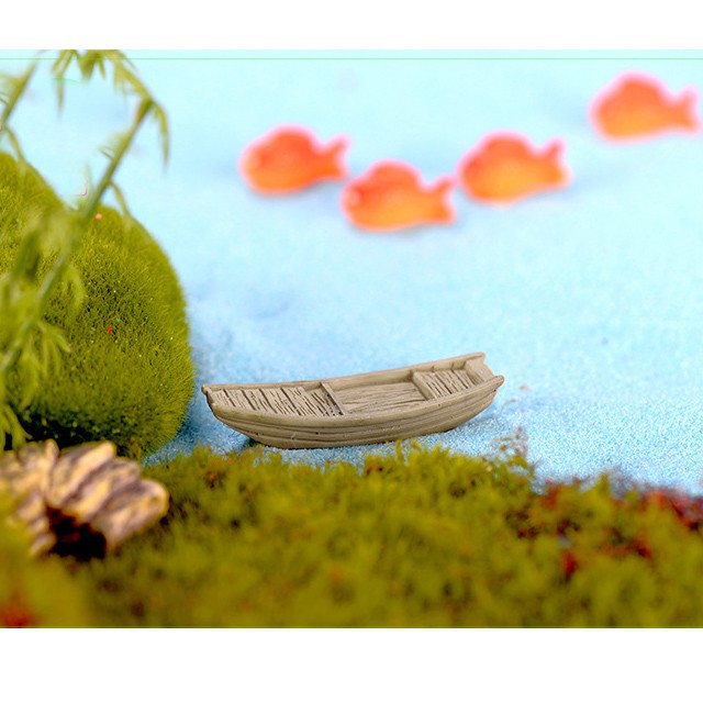 Miniatur Perahu Ornamen Bonsai Aquascape Terrarium Dioarama - MNOO09