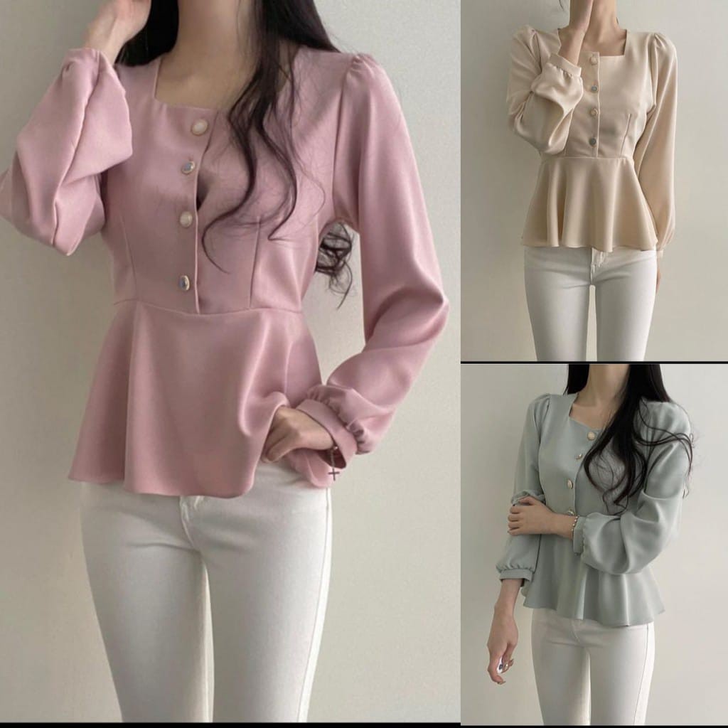 YOANA BLOUSE / BLOUSE WANITA KEKINIAN / FASHION KOREA STYLE