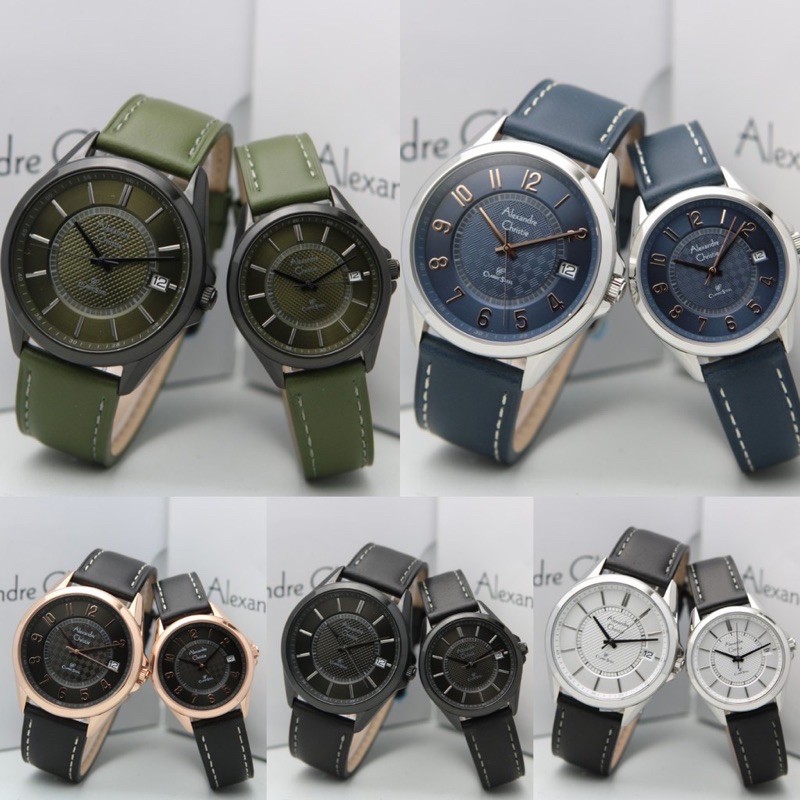 JAM TANGAN COUPLE WANITA PRIA ALEXANDRE CHRISTIE AC8649 AC 8649