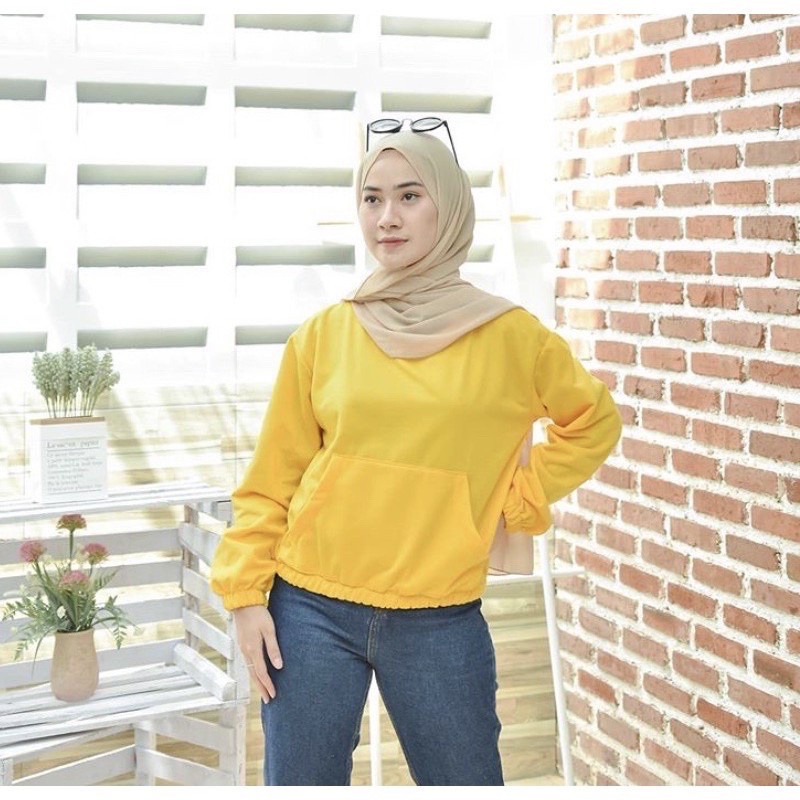 Tq88indonesia Baju Sweater Wanita Terbaru / SUNWO CROOPE SWEATER / Switer Cewek / Ootd Terbaru / Outfit Kekinian / Pakaian Casual Wanita