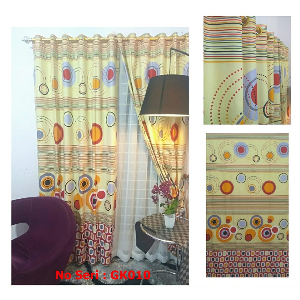 Gorden Jendela Karakter | Gorden Minimalis Pintu | Bahan Katun Model Smokring | Motif Bunga Karakter