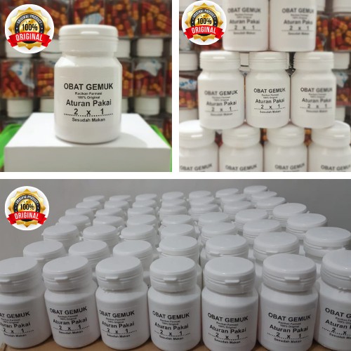 PENGGEMUK BADAN, OBAT GEMUK FARMASI, VITAMIN GEMUK BADAN, GEMUK AMPUH (BERGARANSI ORIGINAL 100%)(G)
