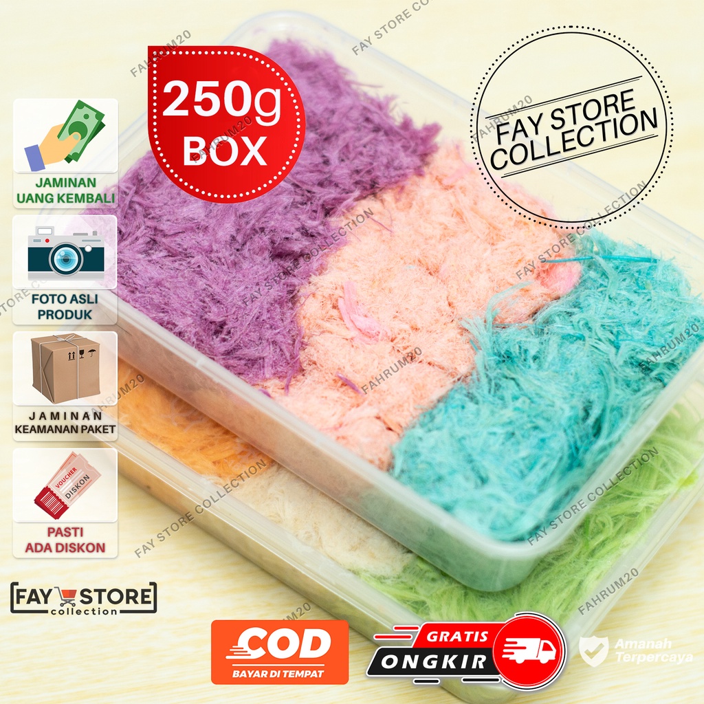 Arum Manis Rambut Nenek /ARUMANIS /AROMANIS /ARBANAT /Gulali 250g BOX MIX Rasa