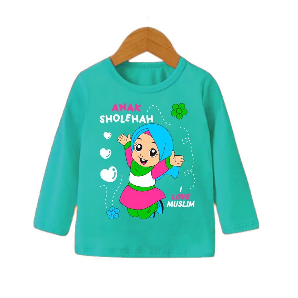 kaos anak perempuan lengan panjang muslimah 28