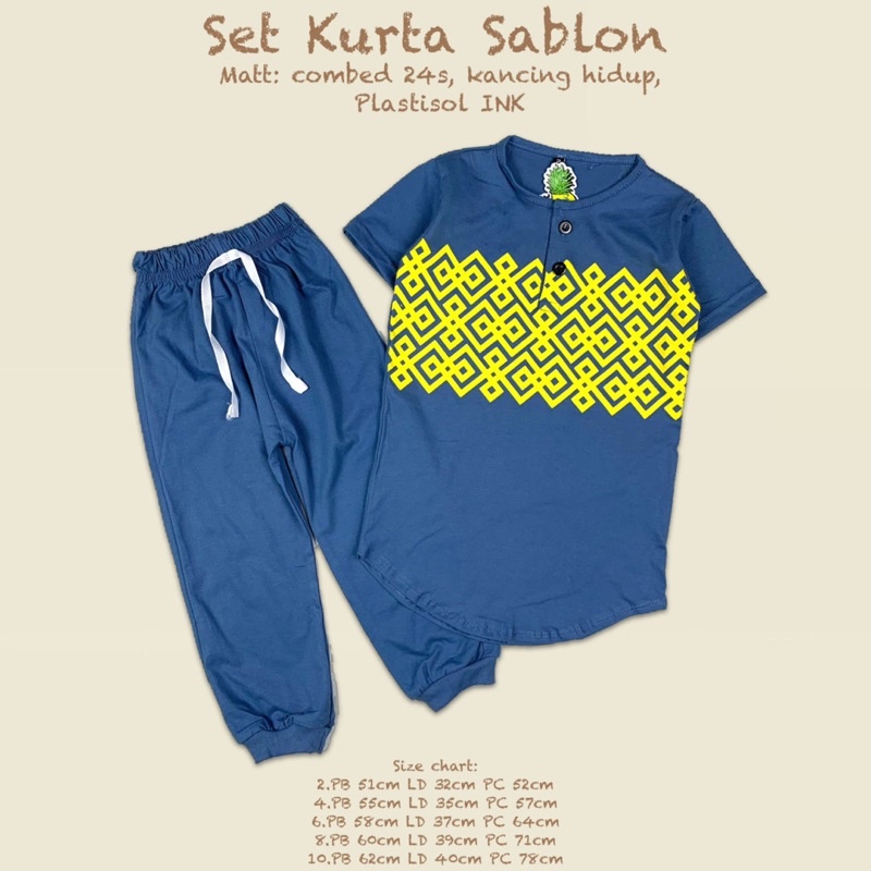 Setelan Anak Kurta Sablon Original Pineapple Baju Koko Anak Super Premium Best Seller