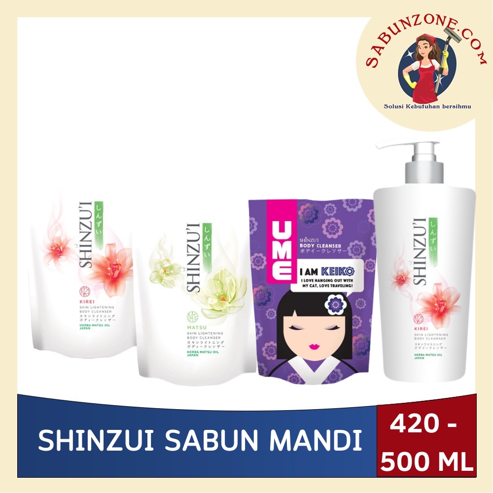 Sabun Mandi Cair Shinzui Herba Matsu Oil Skin Lightening Body Cleanser Shinzu'i Matsu Hijau / Kirei 