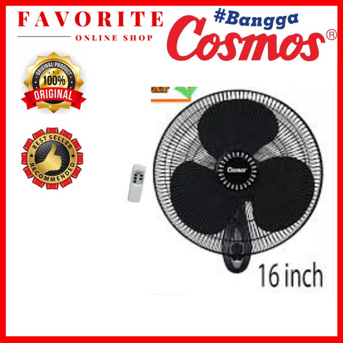 KIPAS ANGIN COSMOS 16 WFGR ORIGINAL WALL FAN COSMOS 16 WFGR REMOTE