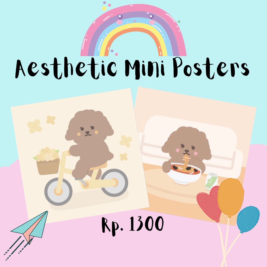 POSTER MINI LUCU AESTHETIC / DEKORASI DINDING AESTHETIC