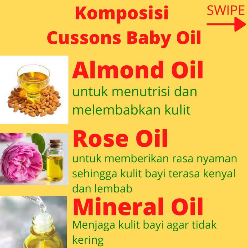 CUSSONS BABY OIL / BABY OIL / Cusson Baby Oil 100ml + 100ml Dan 50ml + 50ml