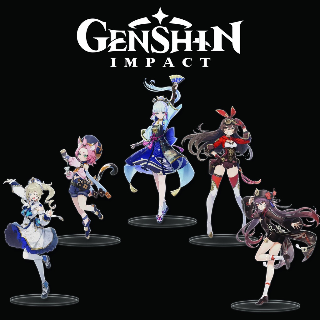 [STANDEE] Genshin impact character anime action figure ayaka barbara diluc chongyun eula diona gorou albedo