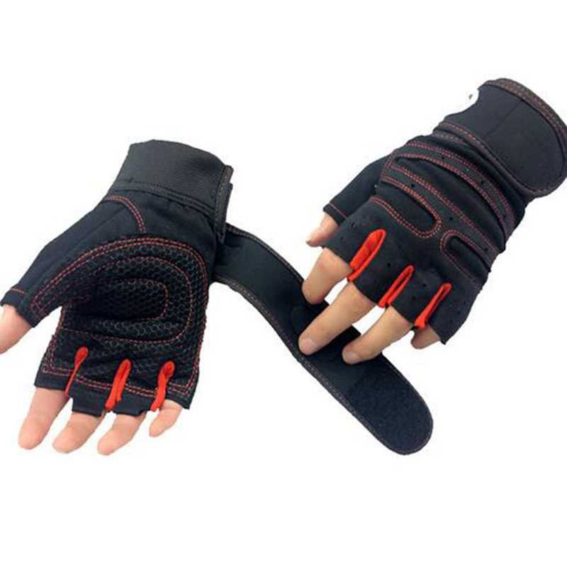 Sarung Tangan Fitness Motor Half Finger Gym olahraga sepeda outdoor - Size L