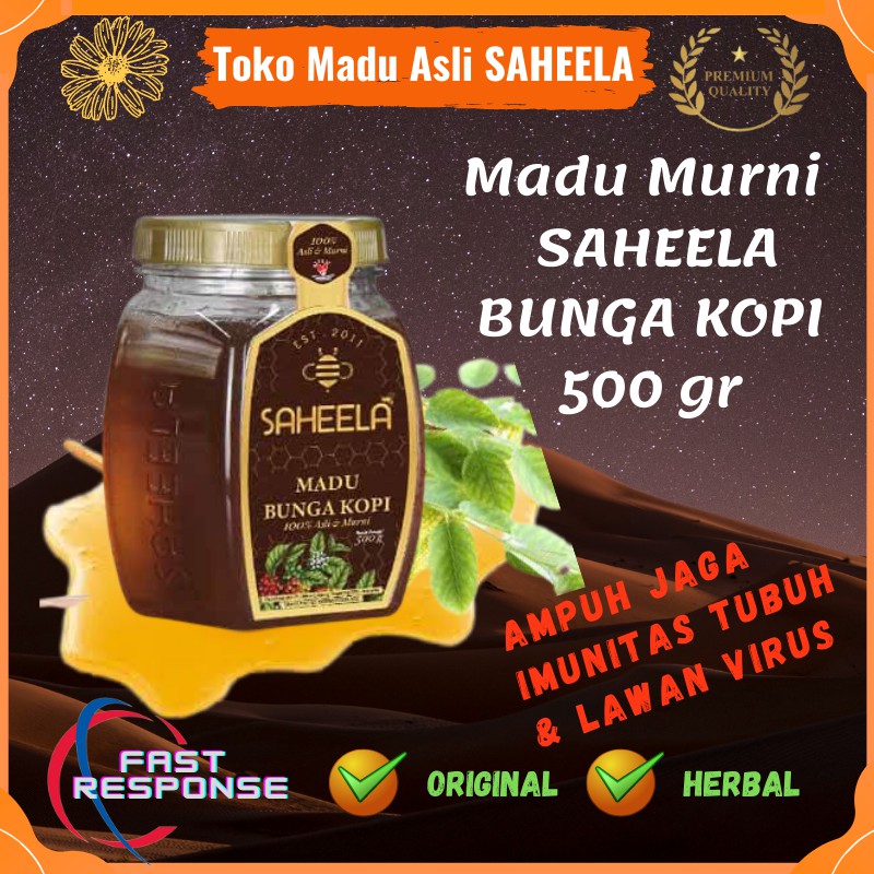 

Madu Murni Saheela Bunga Kopi 500 Gram / Madu Murni Asli / Madu Asli Murni / Madu Saheela / Saheela