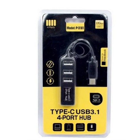 ITSTORE Type C USB HUB Adapter to USB 3.0 NYK P-3101 5 GBps High Speed 4PORT