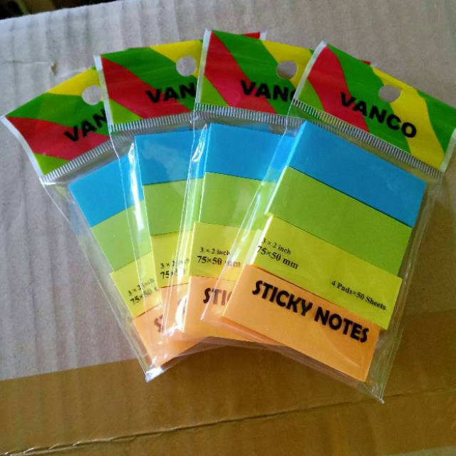 

Sticky notes / index memo / memo stick / pembatas buku kertas murah vanco (Acb Berkah Stationery)